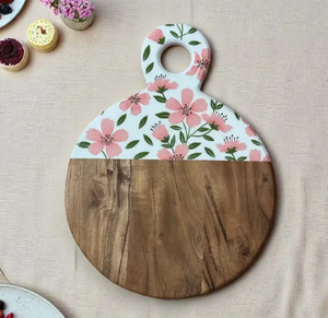 Meilleur style demi-autocollant imprimé Fruits légumes fromage planche à découper forme arrondie planche à découper en bois cuisine outil de cuisine - Product Image 1