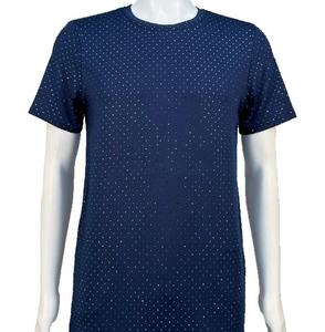 เสื้อยืดคอกลมพิมพ์ลายขายดี ผ้าถักเนื้อนุ่ม ประดับเพชรเทียม รักษ์โลก 100% ผ้าฝ้าย ทรงปกติ ระบายอากาศได้ดี สำหรับผู้ชาย - Product Image 1