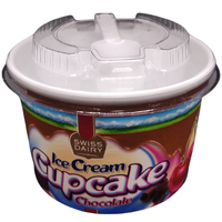 Gobelet en Plastique PP Jetable Écologique de 230 cc 8 oz, Antifuite, Personnalisable, de Qualité Alimentaire, avec Couvercle à Cuillère Transparent pour Emballage de Crème Glacée