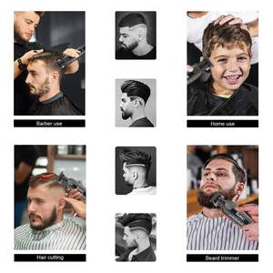 Kit Profesional de Recortadora de Pelo Eléctrica Inalámbrica para Hombre, Recortadora con Cuchilla en T de Corte Cero, con Fuente de Alimentación USB y Batería - Product Image 2