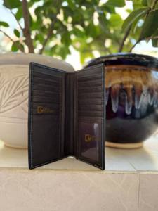 Nueva llegada de la cartera larga de cuero de los hombres de estilo occidental de Gran oferta RFID Nylon tallado a mano tallado gran efectivo titular regalo para él - Product Image 6