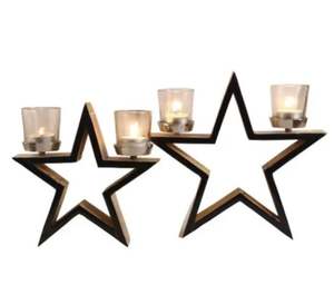 ชุดดาวคริสต์มาสอลูมิเนียมแบบ2ชิ้นฐานไม้สีเงินสำหรับตกแต่งบ้านและโรงแรม - Product Image 4