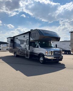 Forest River Sunseeker Motorhome Gray Aluminum 6 Person Travel Trailer Modern Design with Slide-Out Kitchen for <b>Mobile</b> Travel - Product Image 1