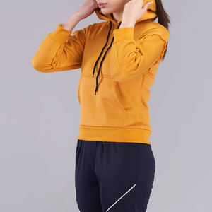 <b>Women</b> Spring/Autumn Knitted French Terry Hoodie Fashion Elegant Solid Color <b>Tops</b> Bulky Long Sleeves Pullover Hoodie - Product Image 5