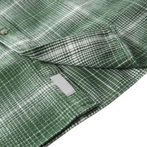 Camisa de franela hecha a medida para hombre, informal, de talla grande, tejido de punto, venta al por mayor con logotipo personalizado - Product Image 4