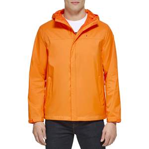 Chaqueta cortavientos de lona de talla grande para hombre para deportes al aire libre cortavientos con cuello levantado - Product Image 3