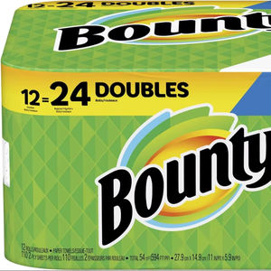 Serviettes en papier Select-A-Size de qualité supérieure uniques Bountys blanches 8 triple rouleaux | 24 rouleaux réguliers - Product Image 1