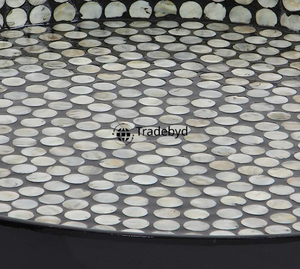 Bandeja con incrustaciones de fregona hecha a mano de Tradebyd, bandeja decorativa elegante para mesa de centro y comedor - Product Image 4