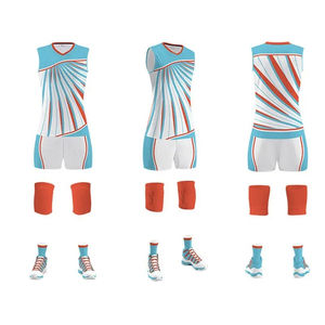 Venta caliente Productos de ropa deportiva 100% Material de poliéster Medias mangas con pantalones cortos Uniforme de voleibol Jerseys Jersey profesional - Product Image 4