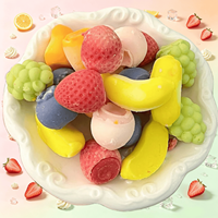 Crème glacée 3D en forme de fruits, mini, très populaire, saveurs mangue, myrtille, raisin, pêche, citron