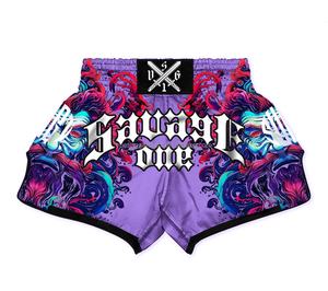 Shorts de combat unisexes de haute qualité pour le kick-boxing et le muay-thaï avec des techniques imprimées en nylon/cachemire, dernier design - Product Image 4