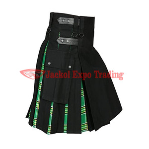 Plato de tartán escocés para hombre, faldas escocesas hechas a mano, utilidad híbrida moderna, falda escocesa de algodón negro, estilo TUBA de tamaño personalizado - Product Image 5