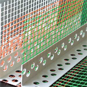 Cuenta de esquina de PVC <span class=keywords><strong>perforado</strong></span> flexible con cuenta de ángulo de malla de fibra de vidrio - Product Image 6
