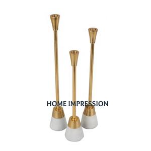 Fancy Aluminium Nickel Plated Candle Holder Set of 2 Different Sizes Table Ware Decor <b>Lighting</b> Candle Holder for <b>Sale</b> - Product Image 5