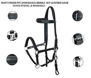 Ensemble de bride et de martingale d'endurance en biothène de qualité supérieure en laiton, rembourrage doux confort pour cheval - Product Image 2