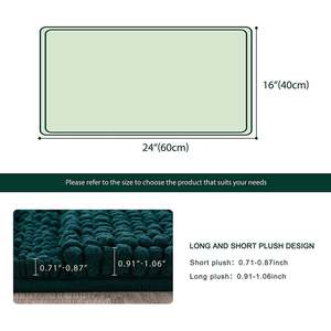 Alfombrilla de baño moderna antideslizante a rayas, alfombrilla de baño absorbente de microfibra de algodón y poliéster para uso doméstico o hotelero - Product Image 5