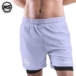 กางเกงขาสั้นออกกำลังกายผ้าสแปนเด็กซ์สำหรับผู้ชายกางเกงขาสั้นออกกำลังกายแบบลำลองเป็นมิตรกับสิ่งแวดล้อมลายถนนสูงสำหรับฤดูร้อน - Product Image 1