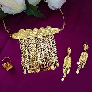 Good Quality Indian Wholesale Jewelry Manufacture <b>Bridal</b> Multi Layered Dubai Style Necklace Indian Fashion Jewelry Set for Women - Product Image 2