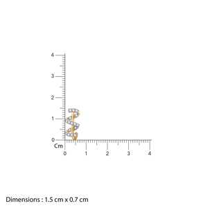 ต่างหูเพชรรูปเกลียวสีทอง J Hoop - Product Image 2
