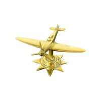 Laiton Spitfire avion modèle Vintage avion décor métal avion guerre mondiale avion de chasse Miniature bureau ornement