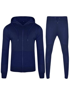 OEM de alta calidad con cremallera completa Sudadera con capucha y Jogger slim fit pantalón Sweatsuit Heavyweight hombres chándales - Product Image 4