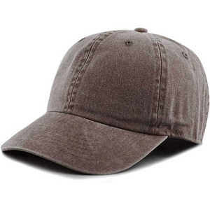 Metal Buckle Distressed Vintage <b>Plain</b> Blank Custom Embroidery <b>Baseball</b> <b>Cap</b> 6-panel Hat 100% Cotton Unisex - Product Image 1