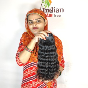 Extensiones de cabello humano indio Remy de onda profunda rizada sedosa paquete negro de Color Natural barato 100% para mujeres - Product Image 4