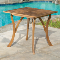 Table à manger carrée pliable en bois d'acacia moderne, résistante aux intempéries, sur mesure OEM/ODM Furaka OT25 Vietnam, pour usage extérieur/plage/jardin