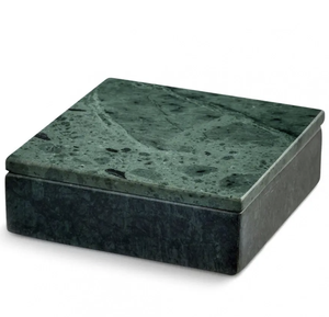 Boîte en marbre blanc de luxe Boîte d'emballage pour bijoux Décoration en marbre incrusté de nacre d'Inde - Product Image 2