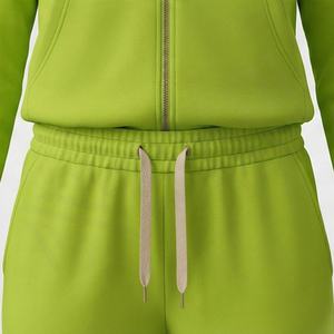 Conjuntos Deportivos de Felpa de Algodón Puro para Mujer, Elegantes, con Etiqueta de Logotipo Personalizable, de Alta Calidad, Suaves y Cálidos para Gimnasio - Product Image 5