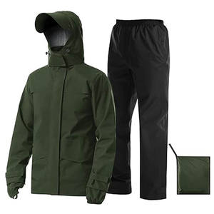 Chaqueta de lluvia larga de invierno de diseño personalizado para hombres High Street Style Tallas grandes Poliéster suave Patrón con capucha Chaquetas de lluvia para hombres - Product Image 3