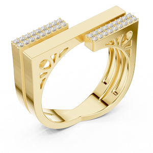 Vente Stinger 10K Prix d'usine Bague de fiançailles classique avec pierre de zircon - Product Image 6