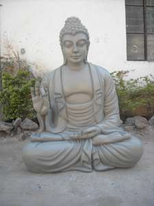 Statue de bouddha en fibre de verre légère pièce d'art intérieure/extérieure durable pour bureau à domicile et décor paysager modèle en résine grandeur nature - Product Image 3