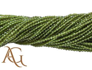 Péridot vert couleur boule ronde à facettes Rondelle perles en vrac chine fabrication de bijoux perles de verre cristal synthétique 2mm 3mm 4mm 6mm - Product Image 5