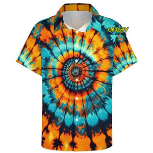 Chemises Hawaïennes Florales à Manches Courtes CATCHY GEARS – Vente Directe Usine – Mode Personnalisée pour Hommes – Séchage Rapide en Sergé Spandex/Polyester - Product Image 1