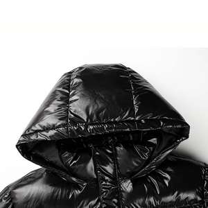 Women's Winter Warm Bubble Puffer Jacket Breathable Nylon Coats with Shiny Light Zipper Closure Printed Pattern Crop Style Women - Product Image 5