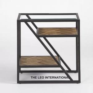 Table basse décorative moderne de qualité supérieure pour la maison en fonte d'aluminium en métal poli brillant à dessus rond - Product Image 3