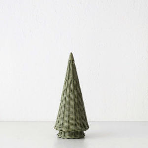 Décoration de Noël en rotin superposé, fabrication artisanale, OEM ODM Vietnam, rustique naturel, écologique, ornement de table de fête - Product Image 3