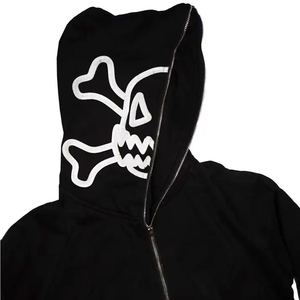 Sudaderas con Capucha y Cremallera para Hombre, 100% Algodón, Felpa, de Alta Calidad, con Logotipo Personalizado Bordado, Impresión Digital, Bolsillo con Cremallera, Transpirables, Unisex, para Invierno - Product Image 2