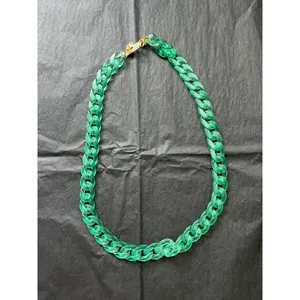 Best Quality Customizable Handmade Resin Chain Necklace Style Love Swirl Pattern Customized Color Party Wear By HAND MADE CRAFT - Product Image 1