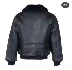 Chaqueta Bomber de Cuero Larga de Alta Calidad para Hombre, Fabricada a Medida, Calidad Premium, Cuero de Longitud Completa - Product Image 2
