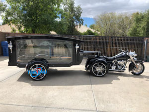 Fabricants chinois Blanc Corbillard remorqué à Double essieu Voiture funéraire remorqué Entraîneur funéraire - Product Image 4