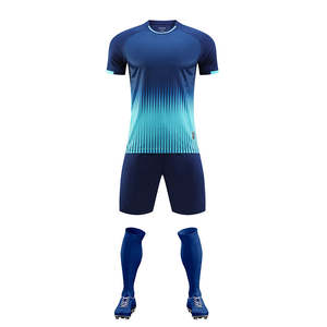 Conjunto de Fútbol Personalizado de Alta Calidad, Camiseta y Pantalones Cortos de Poliéster Transpirable para Entrenamiento y Partidos, Servicio OEM, Impresión de Nombres para Equipos - Product Image 1