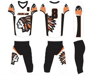 Conjunto de Uniforme de Fútbol Americano Personalizado con Estampado Digital para Adultos, 100% Poliéster, Manga Corta, Hecho en Pakistán - Product Image 4
