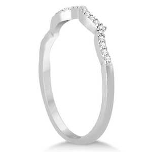 Infinity Cushion-Cut Diamond Bridal Ring <b>Set</b> 18K White Gold 0.63ct <b>Fine</b> <b>Jewelry</b> <b>Sets</b> - Product Image 4