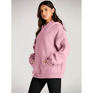 <b>Women's</b> Vintage Oversized <b>Hoodie</b> Long Sleeve Fleece <b>Sweatshirt</b> with Embroidered Techniques Stand Collar Winter Outfits - Product Image 3