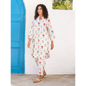 Conjunto de Dos Piezas Floral Bohemio para Mujer, Atuendo de Oficina para Verano - Product Image 2