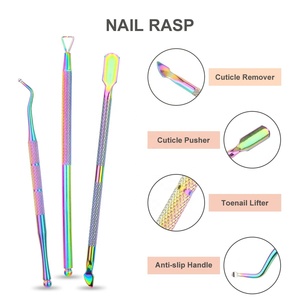 Empujador de cutículas de uñas de acero inoxidable de Color titanio de alta calidad - Product Image 4