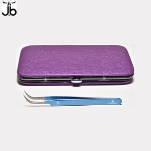 JACKBILLY pince à cils en acier inoxydable à emballage personnalisé pince à épiler préférée à application d'extension de cils à prise antidérapante - Product Image 5