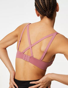 Womens Spandex Sports Bra Black Wholesale Gym Yoga Backless Crop Sports Bra Custom TOP Quality OEM Logo - Product Image 4